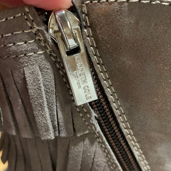 Bronze Kenneth Cole Fringe Boots Booties - Picture 5 of 5